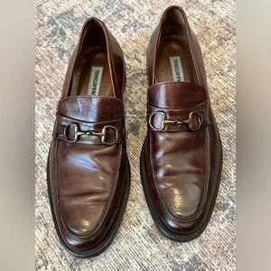 Classic Preppy Johnston & Murphy Men's Brown Bit Leather Loafers SZ 9.5